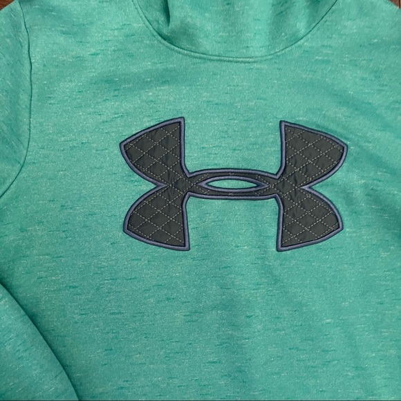 Under Armour Womens hoodie medium loose fit cold gear green gray - Picture 2 of 6